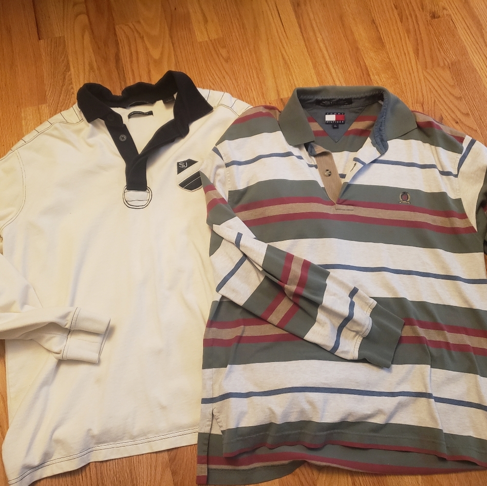 Tommy Hilfiger etc. Long sleeve collared shirts, men's